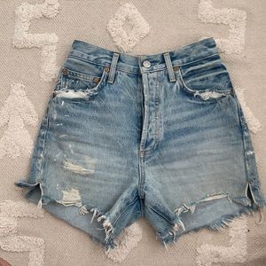 Agolde super high rise shorts